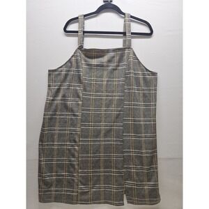 Coco and Say Plus Plaid Pinafore Dress 3XL Overalls Mini Academia Streetwear